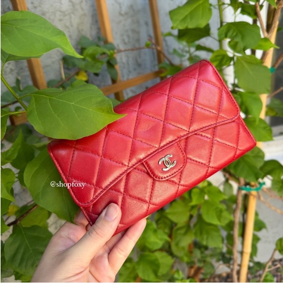 CHANEL Handbags - SOLD Chanel Quilted Lambskin Long Wallet